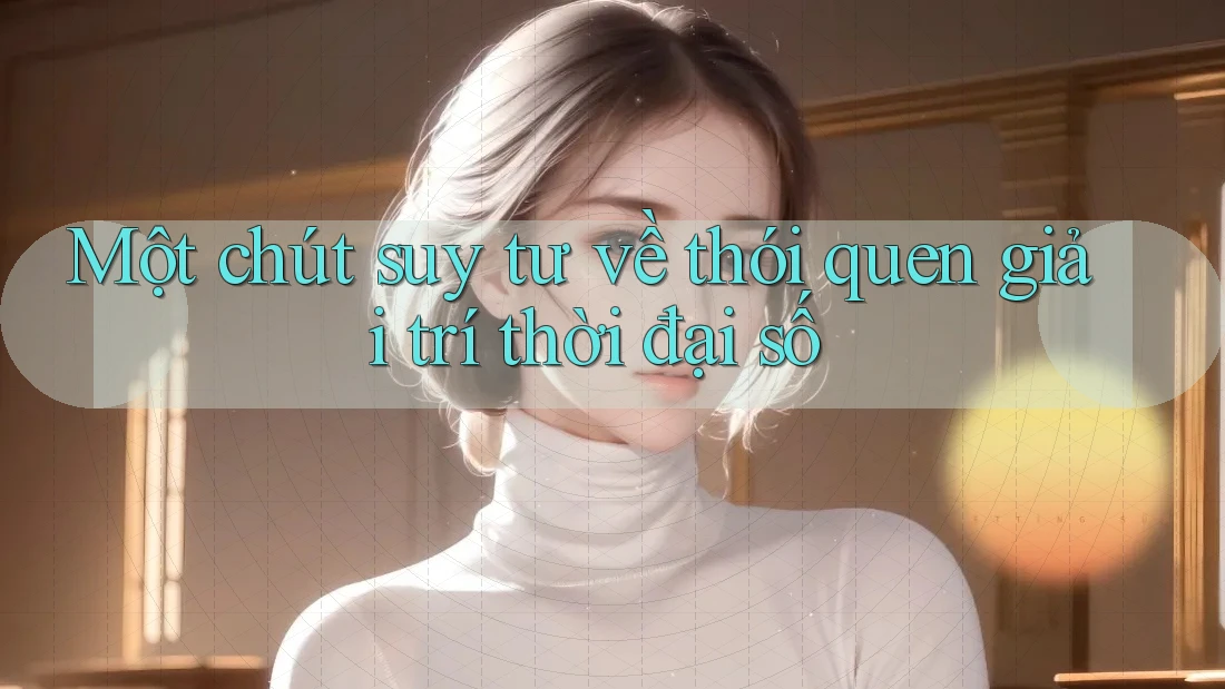 Một chút suy tư về thói quen giải trí thời đại số